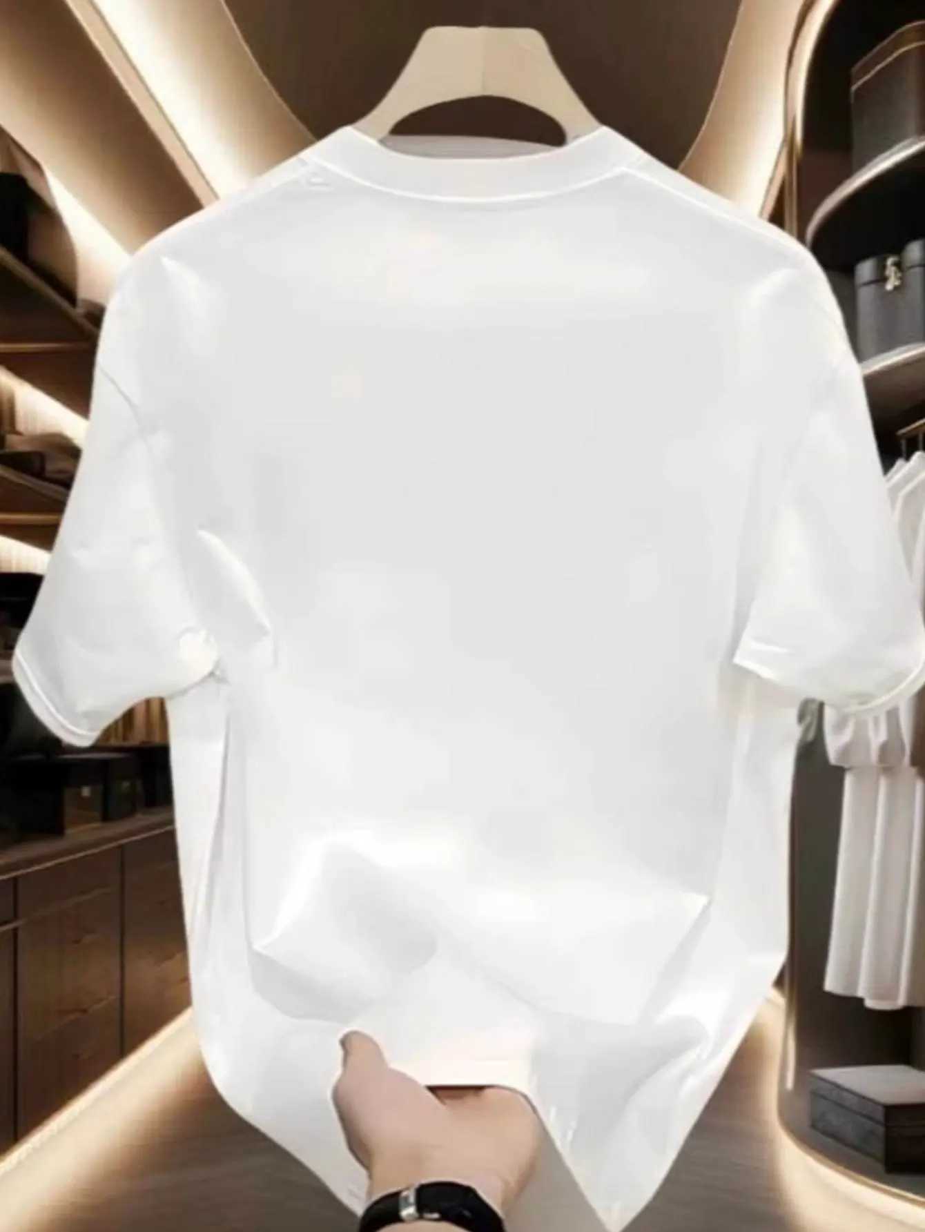 Men Creative Shark-themed Fashionable Summer Short-sleeved T-shirt Comfortable and Breathable Material Suitable for Daily Wear M260317