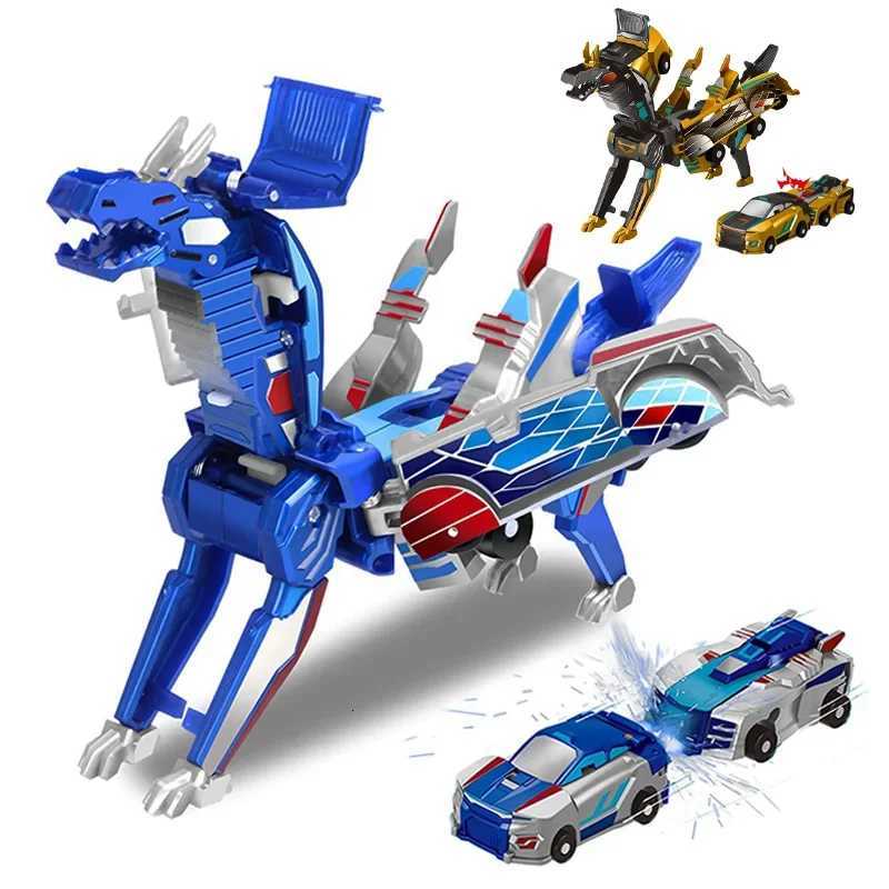 Collision Transforming Dinosaur Car Toy Magnetic Dinosaur Transformer Car Transform into Dinosaurs Fun Transforming Cars Gifts Y260316