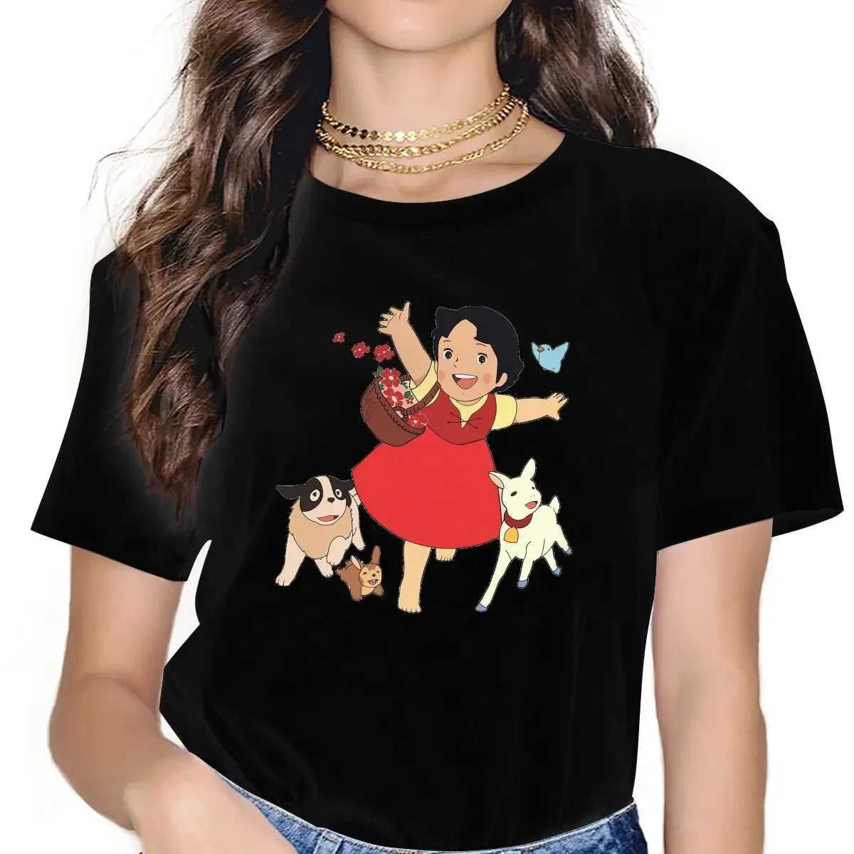 Casual Cute T-Shirts Women Round Collar T Shirts Heidi Short Sleeve Tee Shirt Classic Clothing M260317