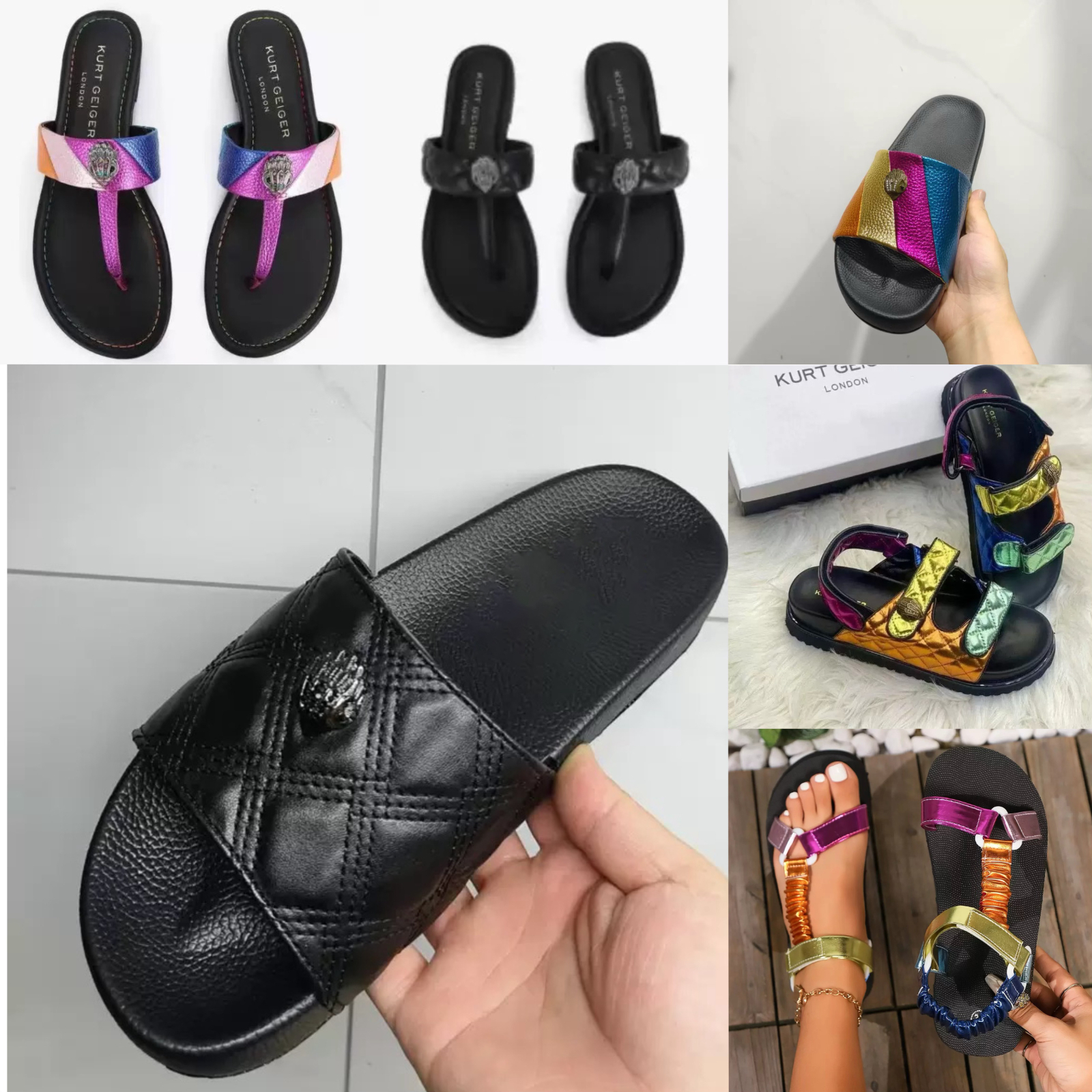 Designer Kurts Gegiers Sandals Geigerr Slides Pantshoes Color Flat Casual Light Shoes For Ladies Outdoor Beach Fashion Black