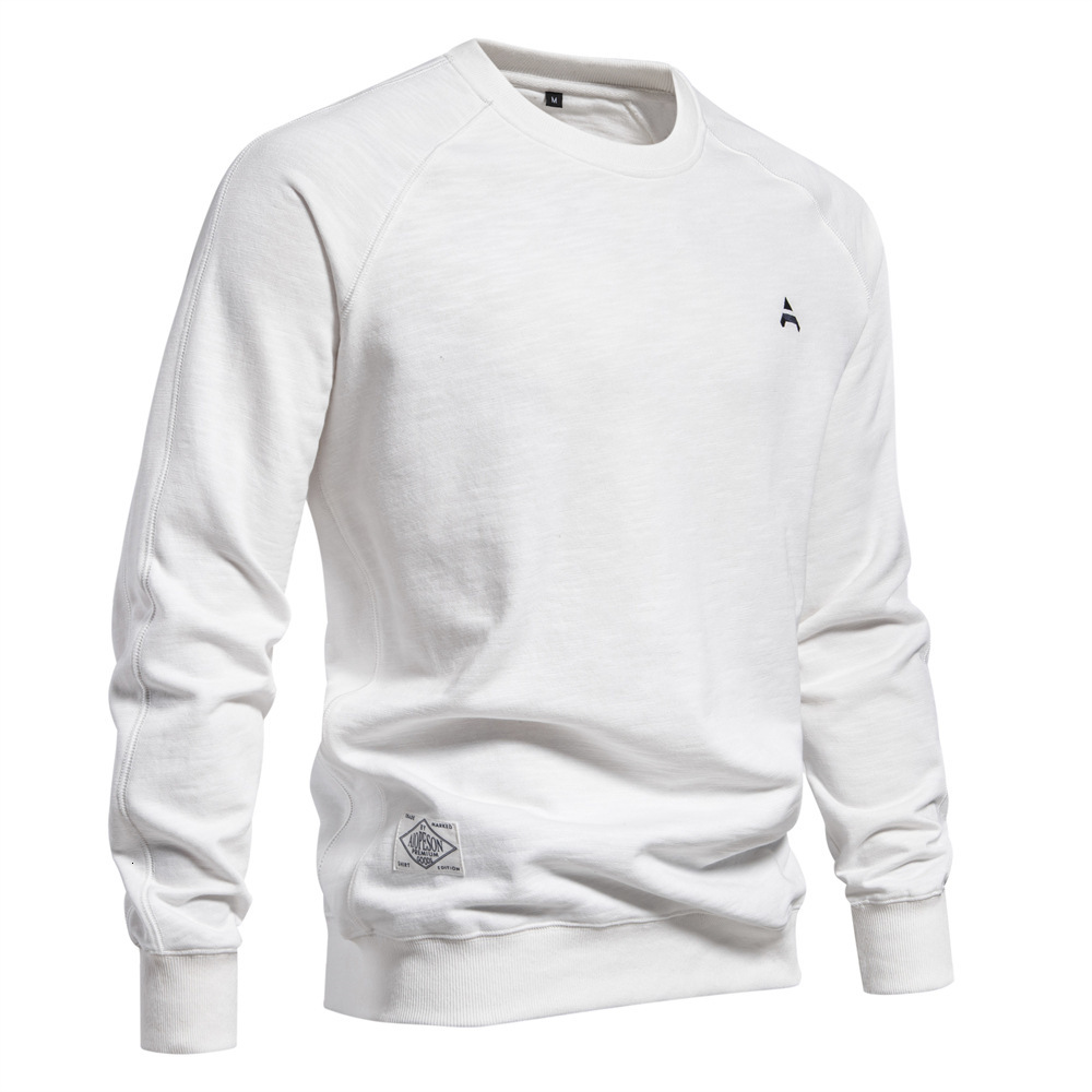 Spring And Autumn New Style Leading Swea Men's Loose Casual Polo Hoodie Solid Color Round Neck Shirt Pullover Swea Trendy Men