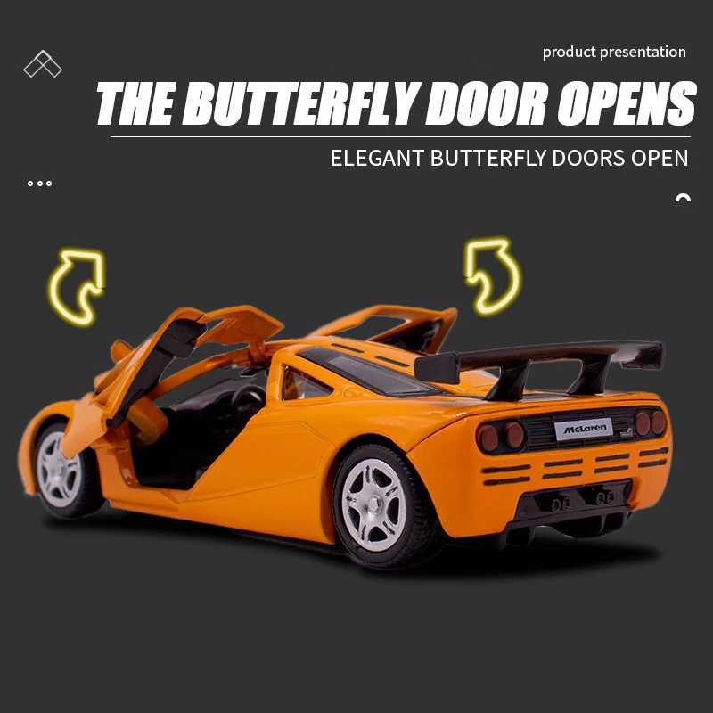 136 McLaren F1 1993 Alloy Racing Sportscar Model Miniature Diecast Toy Simulated Collect Kid Birthday Gift accurate reduction D260317