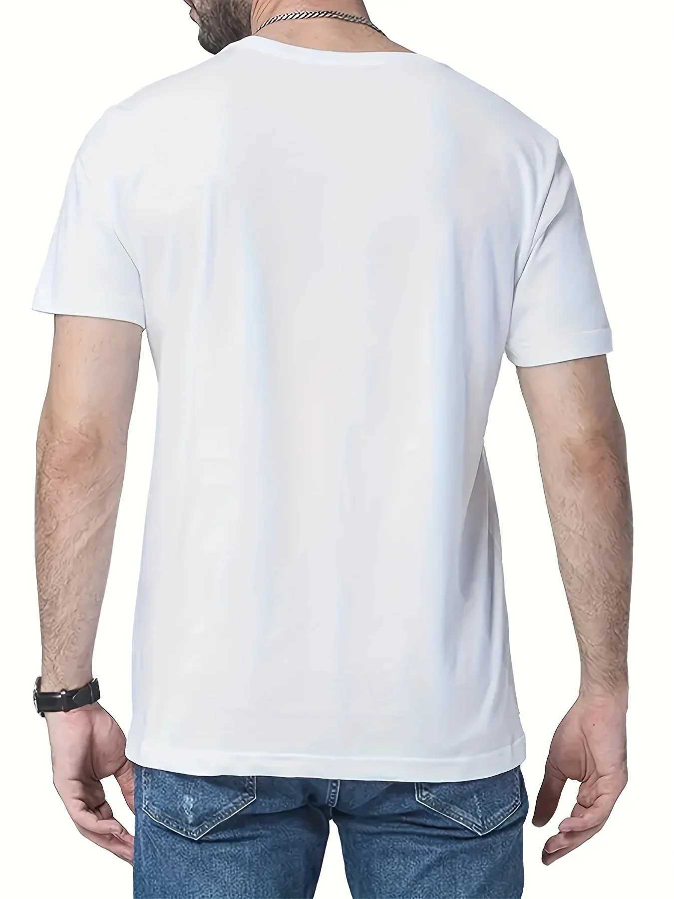 Summer Men New T-shirt with Letter Patterns Trendy Fashionable Suitable Daily Casual Wear Versatile and Comfortable Loose Style M260317
