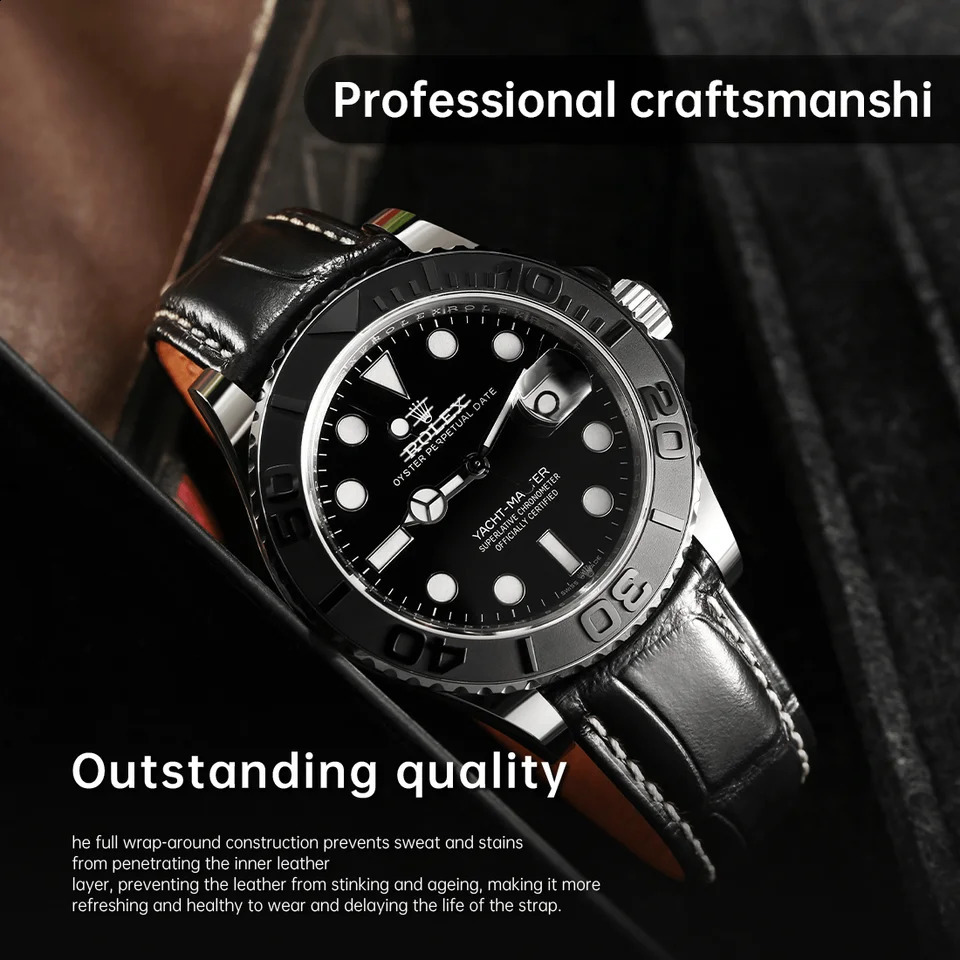 Maikes y Rolex Leather Watch Strap Quick Release 20mm 21mm 22mm Accessories Watchbands Braceletes For Omega Band 260316