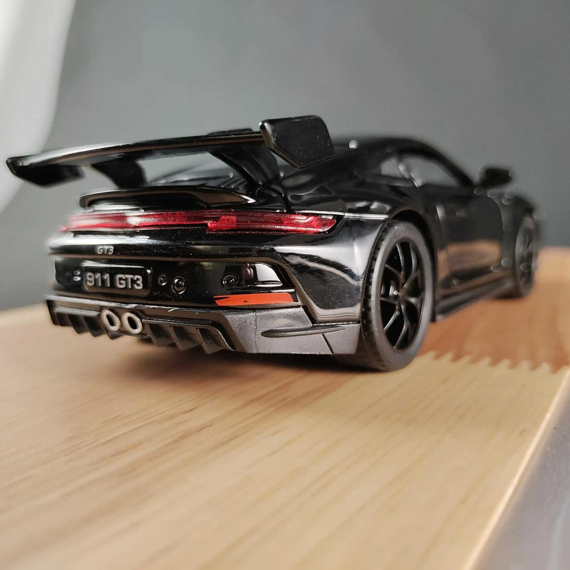 132 Porsche 911 GT3 RS Alloy Diecast Racing Car Model Childrens Toy Car Simulation Miniatures Sound And Light Toy Gift for Boy D260317