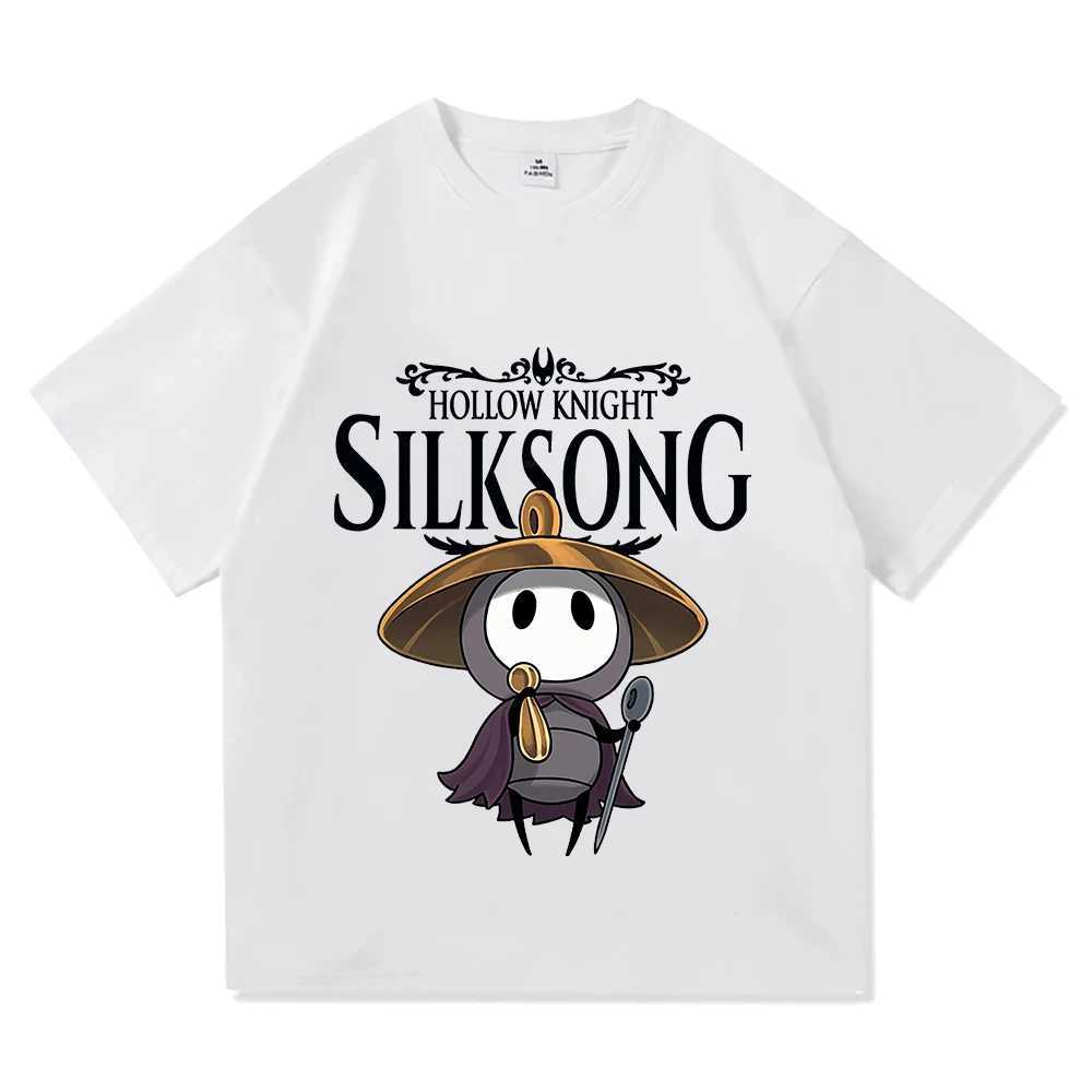Sherma Song T-shirts Hollow Knight Silksong Funny Game Quote Tees Harajuku Cartoon Print T Shirts Unisex Cotton Casual Clothes M260317