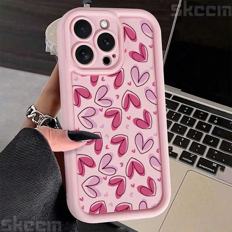 Cute Colorf Love Silicone Phone Case For iPhone 11 12 13 14 15 16 Pro Max XS X XR 7 8 Plus 16E Soft Cover C260314