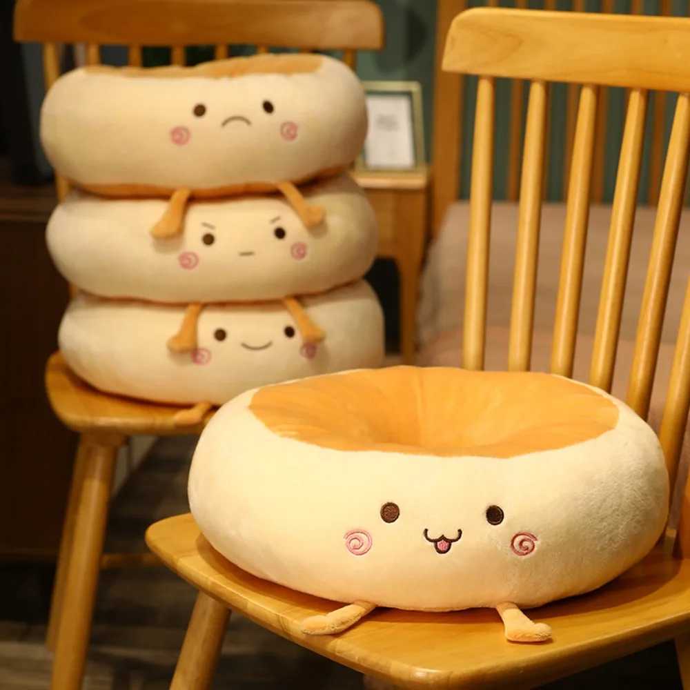 Cute PP Cotton Bread Seat Cushion Thickened Soft Doughnut Office Sitting Mat Round Beathable Chair Cushion Tatami D260317
