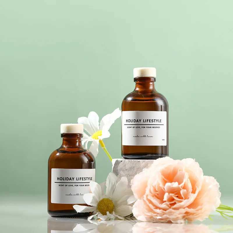 50ml Household Flameless Aromatherapy Rattan Aromatherapy Office Bathroom Bedroom Fragrance Essential Oil Light Fragrance D260317