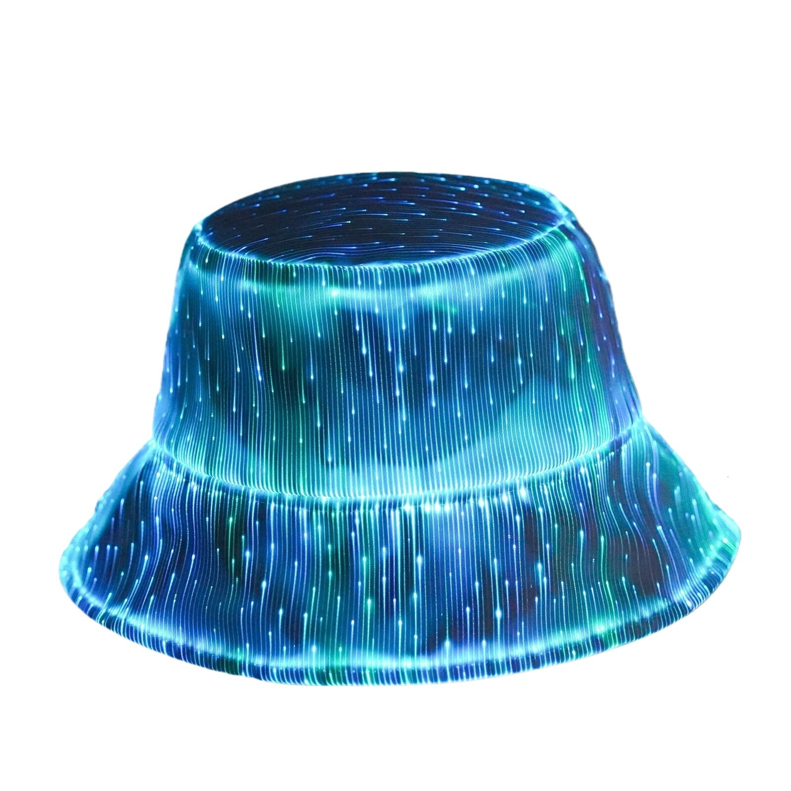 Festive Light-Up Amazon Best-Selling Fisherman Concert Fiber Optic Hat, Direct Sale from Manufacturer, Designer Hat