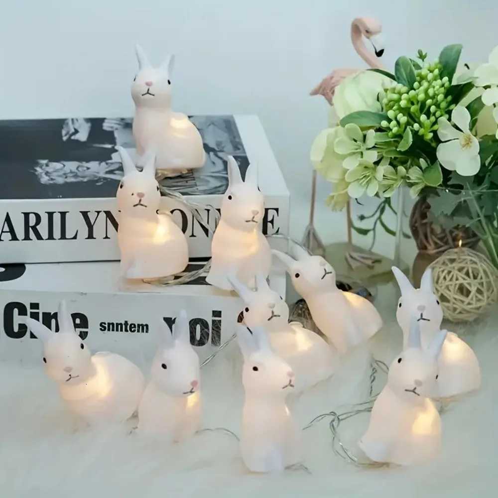 1PC 15M10 LED battery pack rabbit light string suitable for indoor bedroom garden party Easter decoration H260316