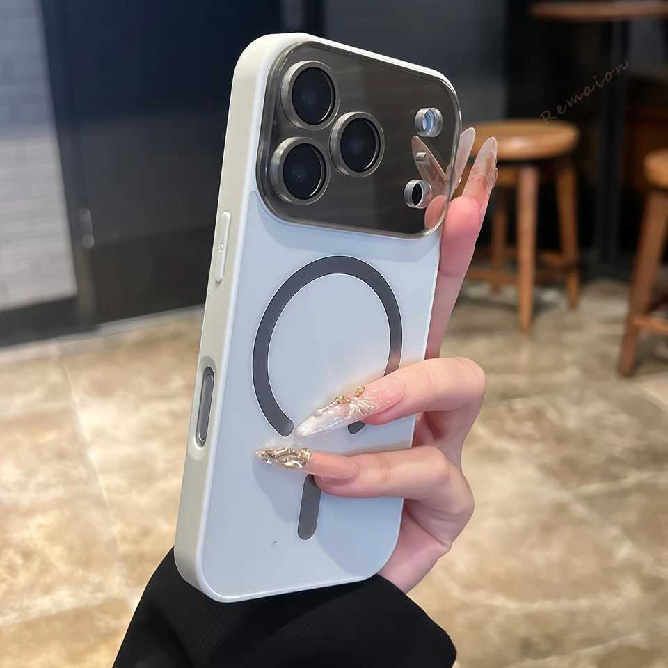 Official Magnetic Phone Case For iPhone 17 Air 11 12 13 14 15 16 17 Pro Max Big Window Charging Protector Cover C260314
