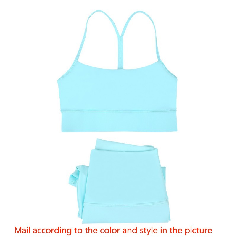 Yoga Set Women 2 Pieces Tank top Sportswear Gym Top U-shape Y-shape Bra Fitness High Waist Leggings Workout Sports Clothes Tracksuits Jogger