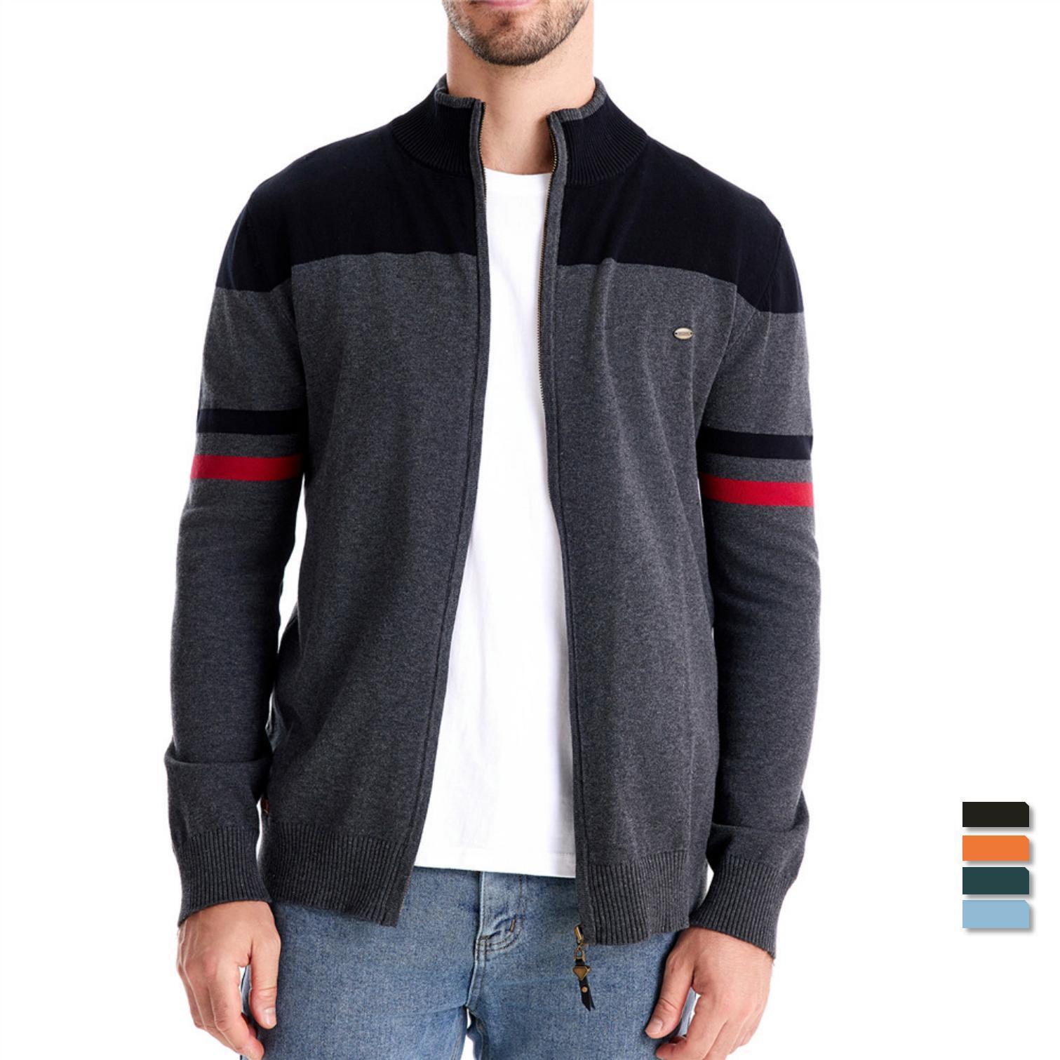 Autumn Hoodie Winter New European Size Polo Shirt Knitted Cardigan Men's Sweater Zipper Knitwear Fashion Trend Men's Clothing