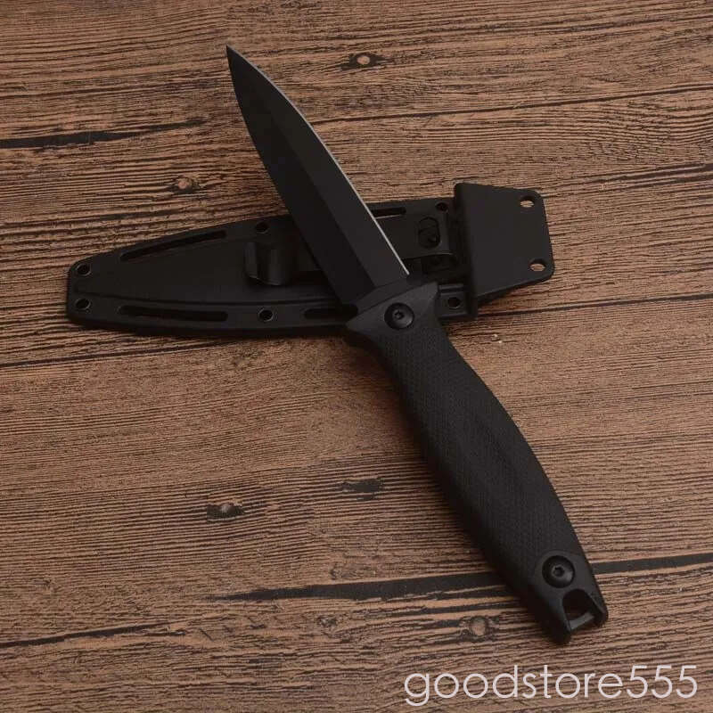 KS 4007 Secret pocket knife Agent fixed blade knife Camping Pocket Knife 8Cr13Mov Blade ABS Handle couteau Outdoor Survival Tactical Hunting Utility K