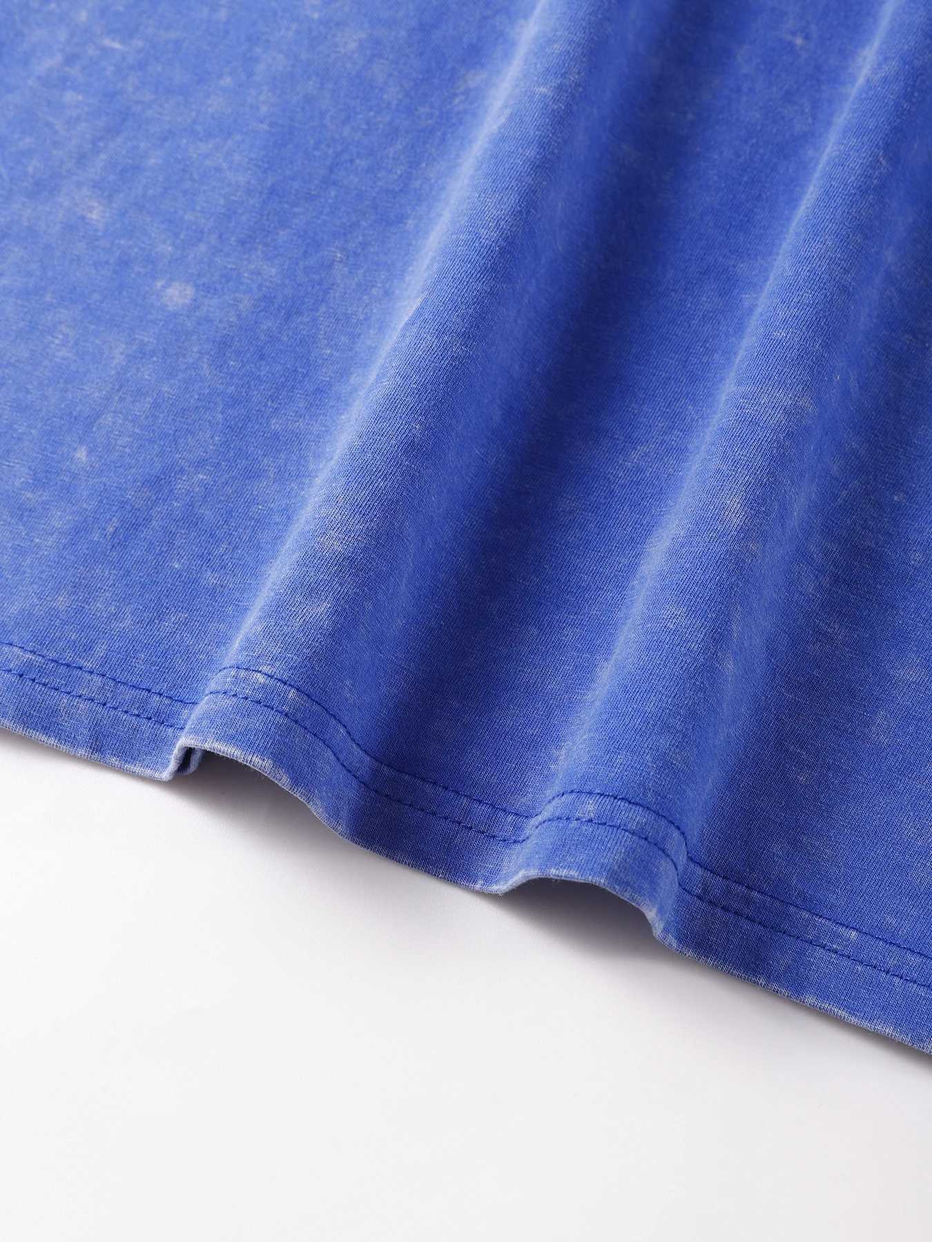 New York Basketball Printed Washed Men T-Shirt Summer Casual Fashion T-Shirts Sport Cotton Streetwear Breathable Short Sleeve M260317