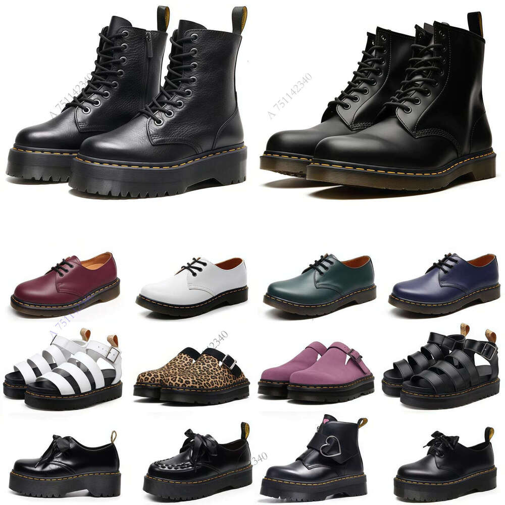 designer boots Pattern Doc Womens Triple Black Classic Ankle Boots Mens Sneakers Designer Platform Boot Leather Oxford Bottom famous brand top