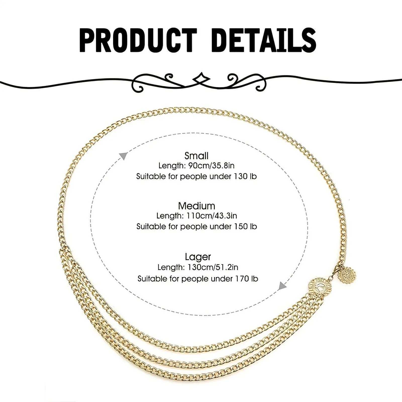 Retro Ethnic Style Body Chain Personalized Sunflower Waist Chain Accessory with Asymmetrical Design H260316 - view 4