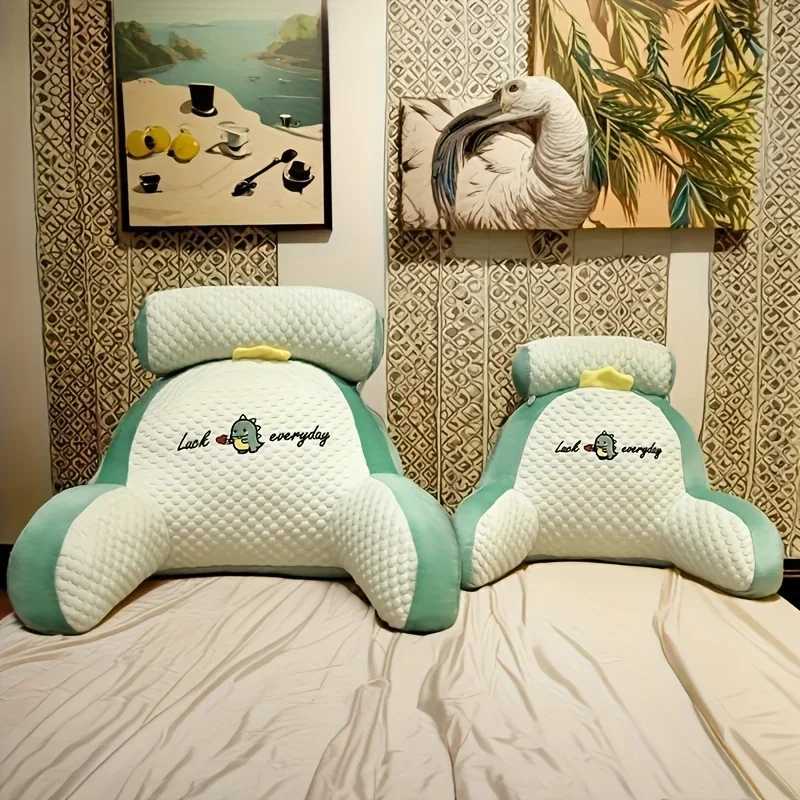 1pc Ergonomic Reading Pillow with Adjustable Back SupportSoft Lumbar Support for Bed Sofa ChairBreathable Chair Cushion D260317