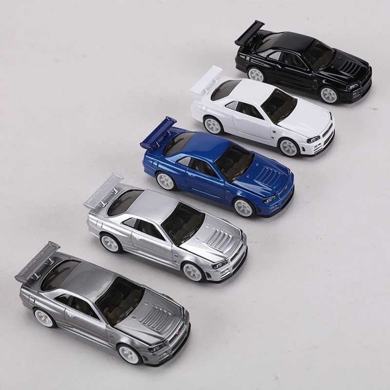 ZZC MODEL 164 GTR R34 Die-cast Alloy Car Model Toys Can Open The Hood D260317