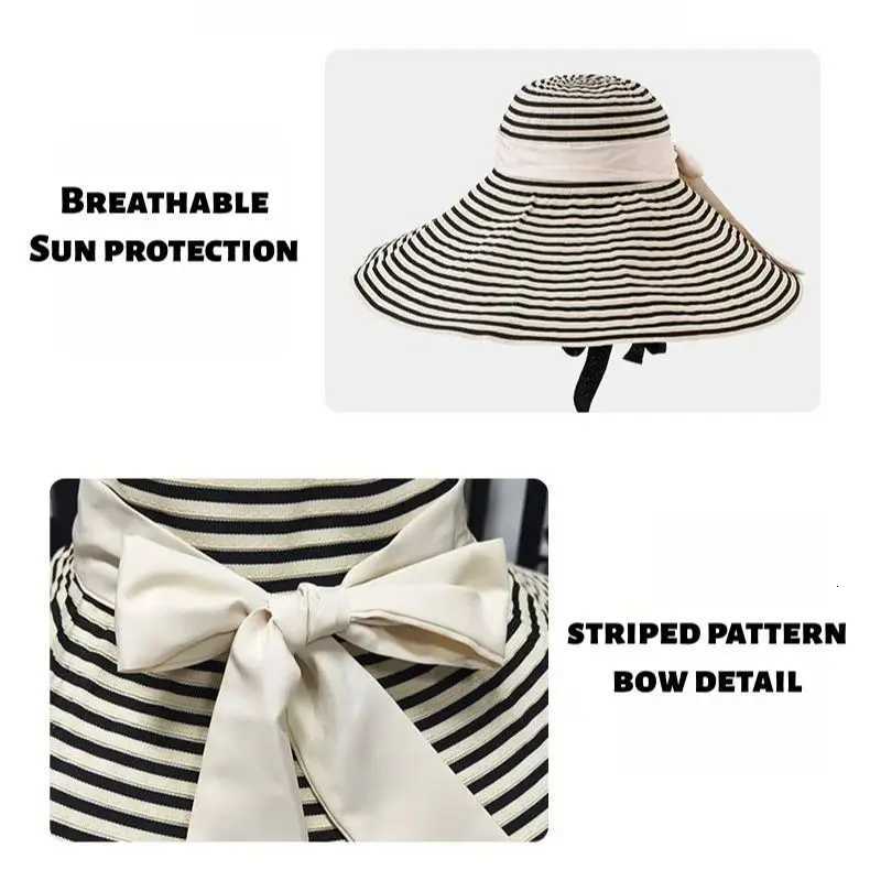 Large-brim Womens Summer Outdoor Sun Hat Foldable Sun Hat Woven UPF 50 Sun Protection H260317 - view 7