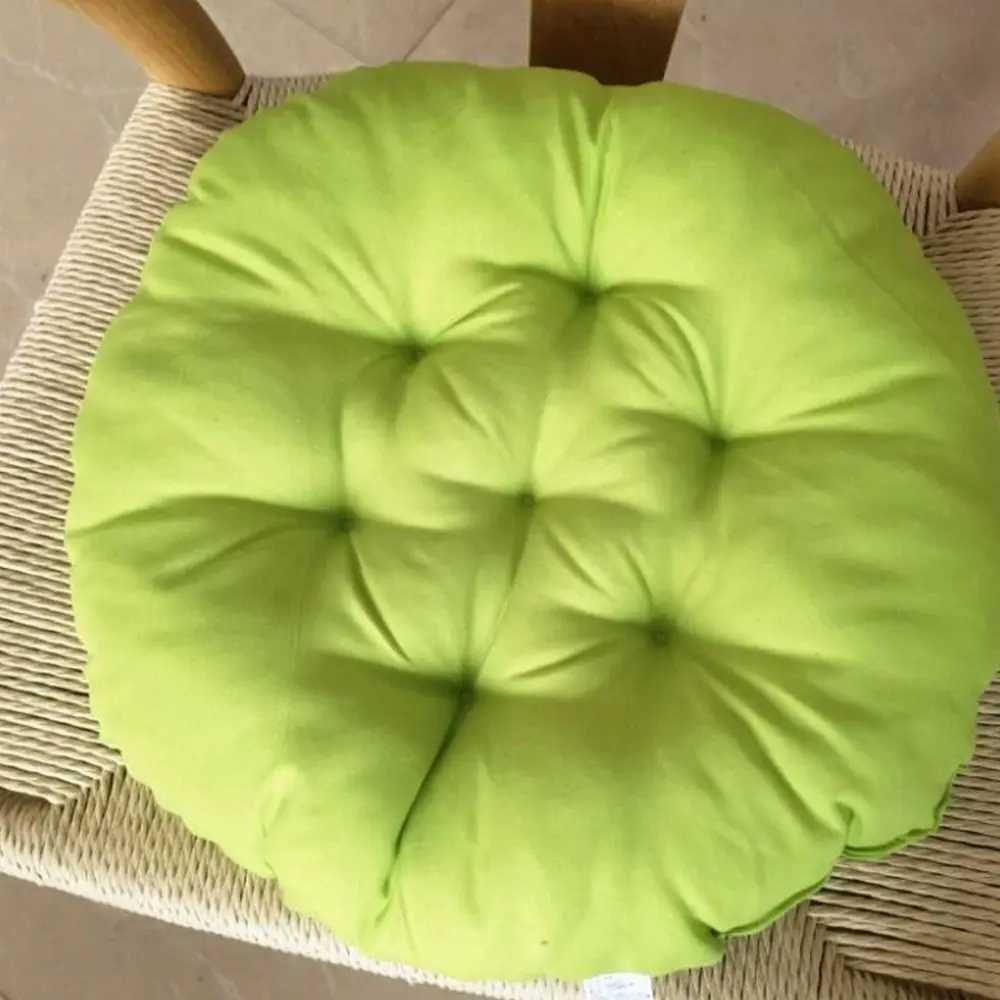 Fashion Nap Pillow Round Pad Solid Color Thicken Chair Cushion Non-slip Round Cushion Winter D260317