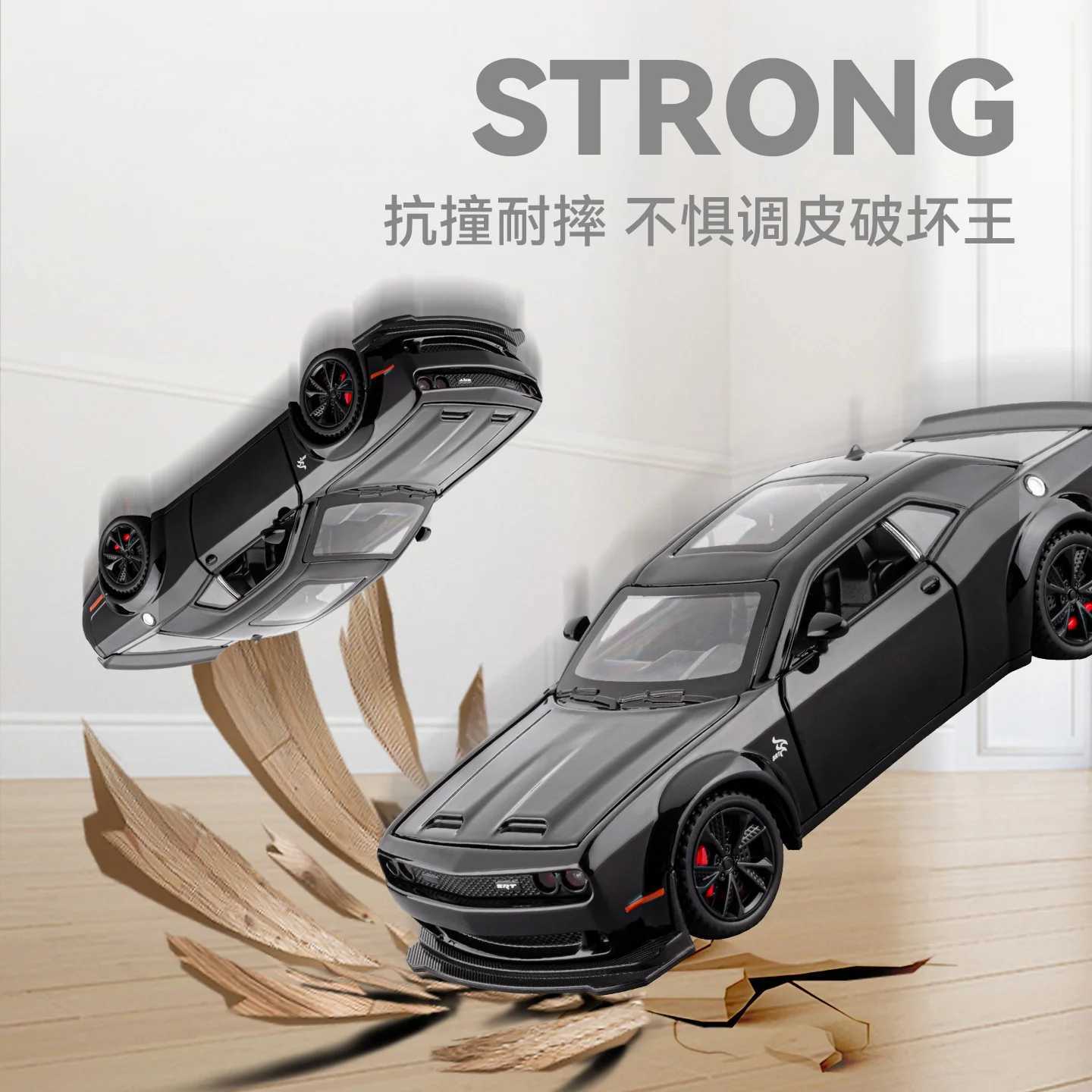 132 Dodge Challenger Hellcat Redeye Alloy Metal Diecast Model Car Desktop Display Collectible Ornament Holiday Present For Boy D260317