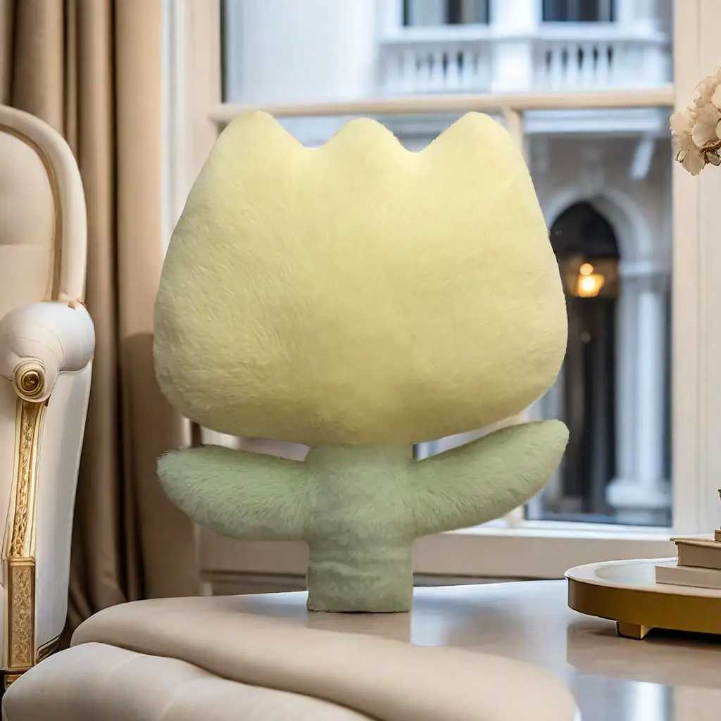 Fashion Tulip Flower Embrace Pillows Nordic Living Room Sofa Cushion Decoration Home Bedside Car Backrest Office Chair Decor D260317