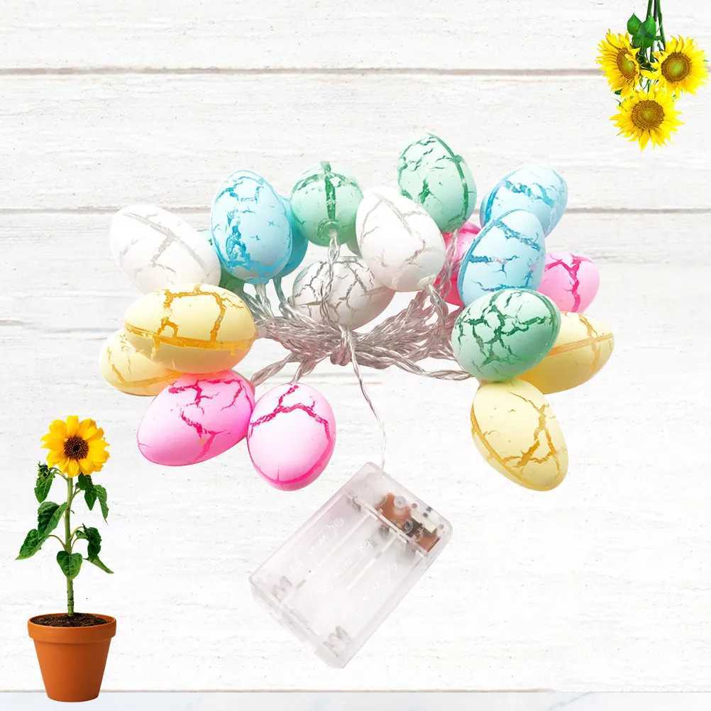 Egg String Lights PVC Decorative LED for Easter Party Backdrop Decoration Creative Fun H260316