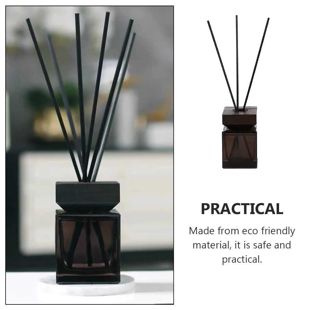 100ml Empty Aroma Diffuser Bottle Diffuser Sticks With Essential Oils Set Square Fragrance Diffuser Bottle Rattan Aroma Bottle D260317