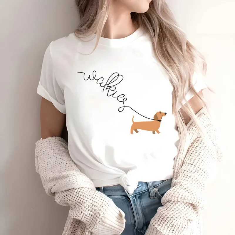 Dachshund Teckel Funny Cute Dog Animal T-Shirt Women Short Sleeve Summer Fashion Tshirt Casual Fashion Tee Shirt O-Neck Tops M260317