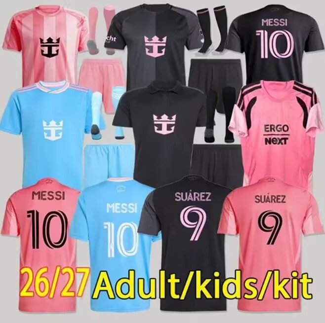 New 26 27 Fans Player SUAREZ Earth Day Pre-Match Miami MESSIS Soccer Jerseys Third 2026 2027 Sergio Jordi Alba Football Shirts PIZARRO Special DE PAUL Men Kids