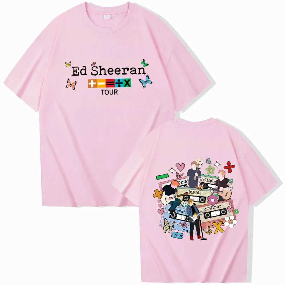 2025 Graphic Print Short Sleeve Men Women T-shirt Ed Sheeran Mathematics Tour Trendy Harajuku Unisex O-neck Casual Shirt Tops M260317