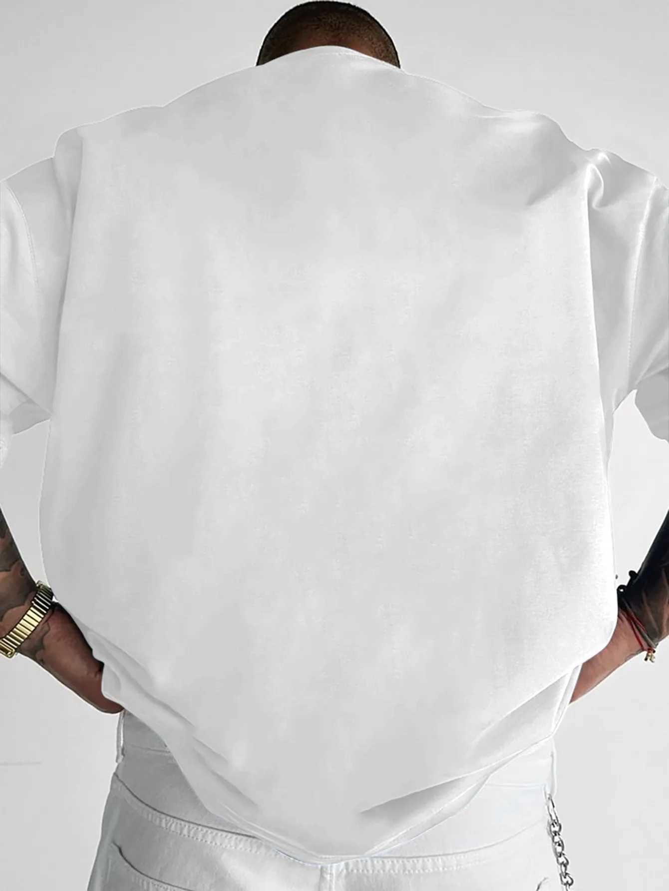 Summer European American Men Humorous Style T-shirt with Egg Peanut Cartoonish Patterns Suitable Daily Outings 100 Pure Cotton M260317