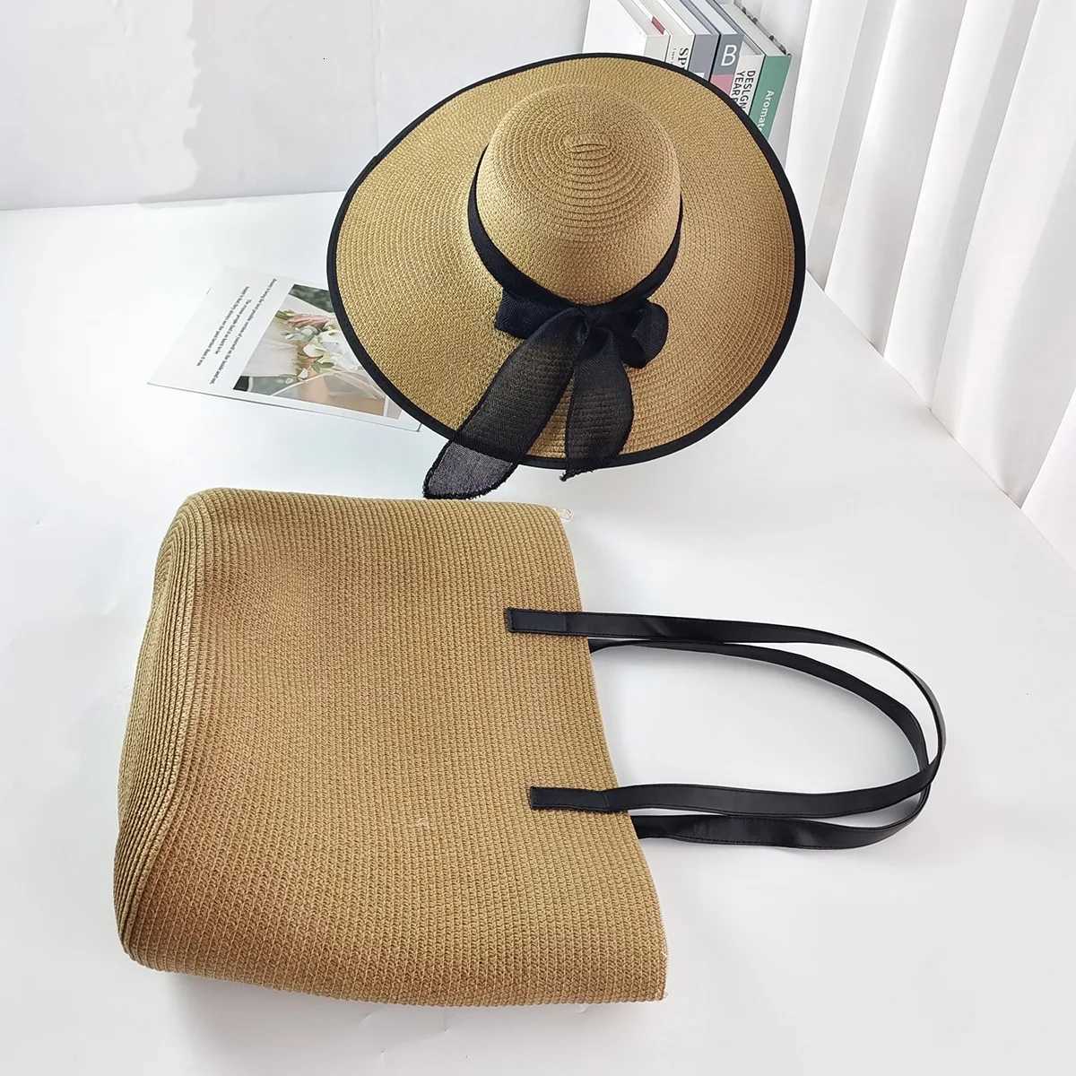 Wide Brim Straw Hat for Women 15CM Foldable Breathable UV Protection Bowknot Design Summer Beach Sun Hat Fashion Panama Travel H260317 - view 3
