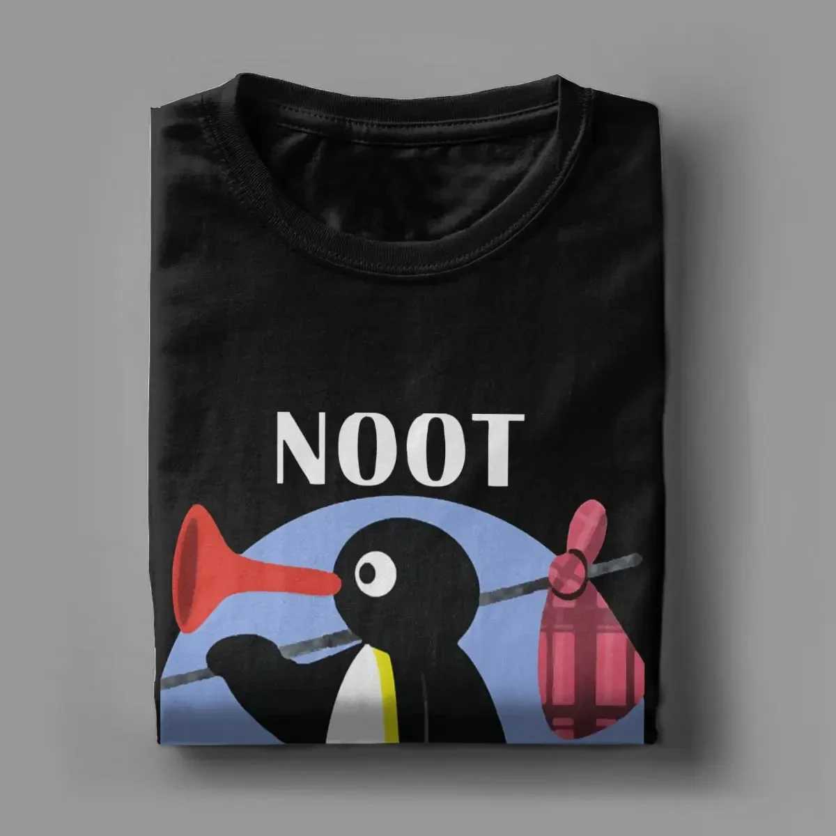 Noot Pingu Tshirt Men Women Vintage T-Shirts Round Neck Penguin Tee Shirt Harajuku Clothes Classic Womens Clothing M260317