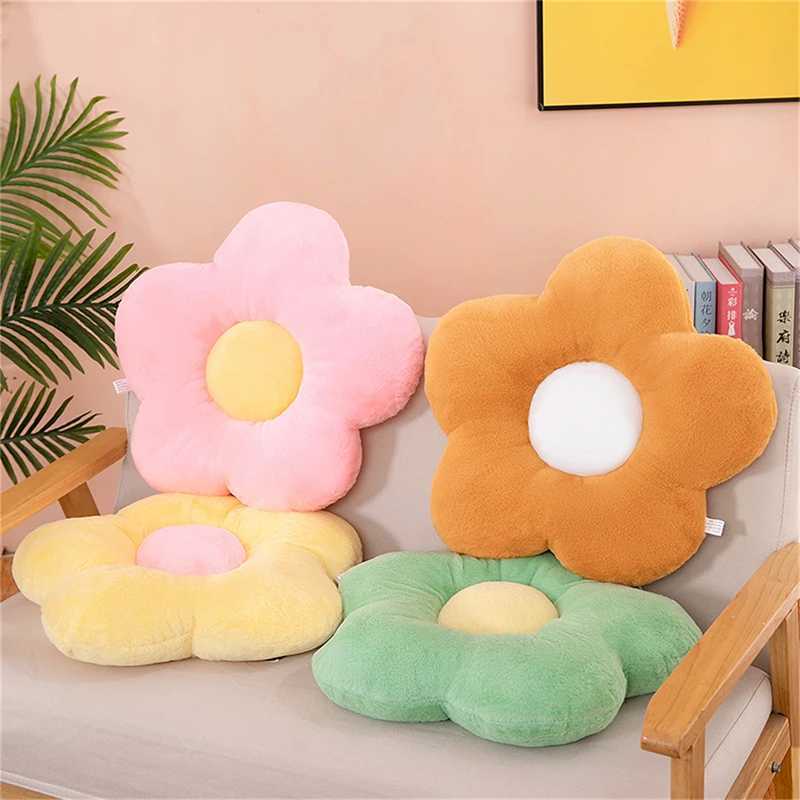 Flower Plush Throw Pillow Soft Plant Flower Chair Cushion Living Bedroom Home Decorative Pillows Sofa Cushions Girl Gifts D260317