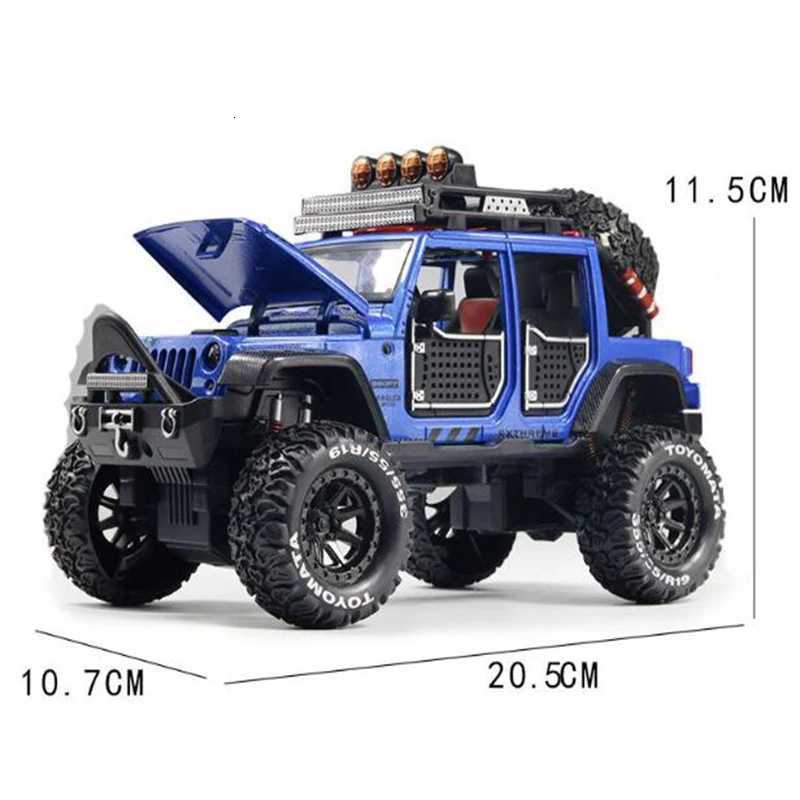 1 24 simulation alloy toy off-road model car with sound effects and light children toy rebound model car ornament holiday gift Y260316