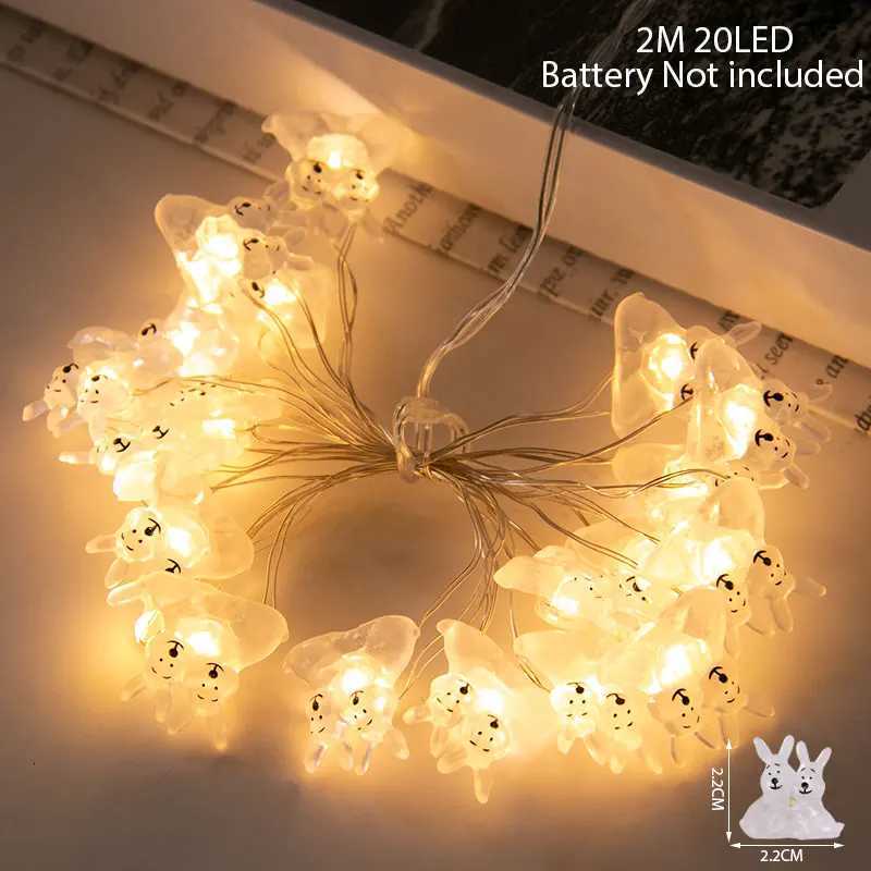 2m Easter String Lights Rabbit Carrot Easter Egg shape LED Fairy Light Garland Happy Easter Party Home Decoration 2025 Kids Gift H260316