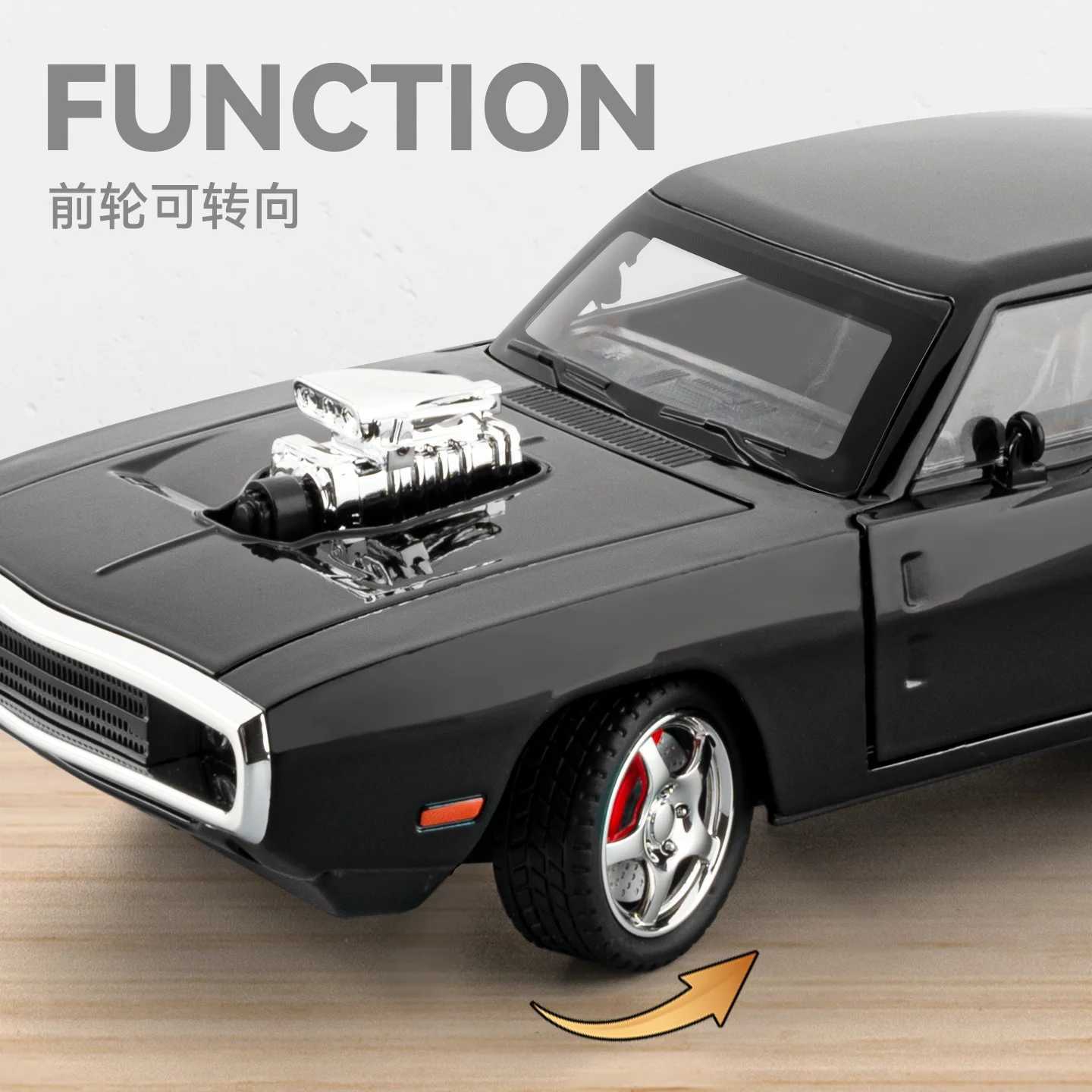 124 Dodge Charger 1970 Hellcat Viper Supercar Alloy Metal Diecast Model Car Home Decoration Computer Desktop Ornament Holiday D260317