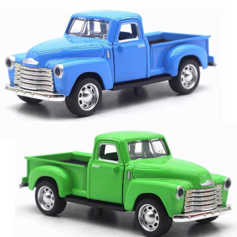 132 Classic Rustic Vintage Alloy Pickup Truck Vintage Pull-Back Car Model Toys D260317