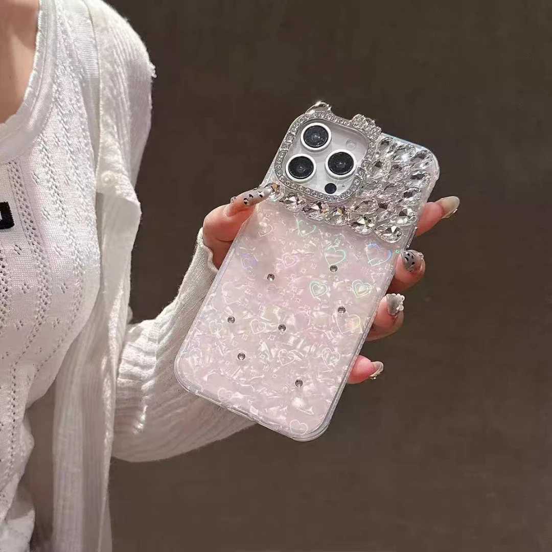 For iPhone 17 Pro Max 17Air 14 15 13 12 11 Pro 16 Plus Case Cat Ears Epoxy Gypsy Flash Diamonds Laser Shiny Bow Cover C260314