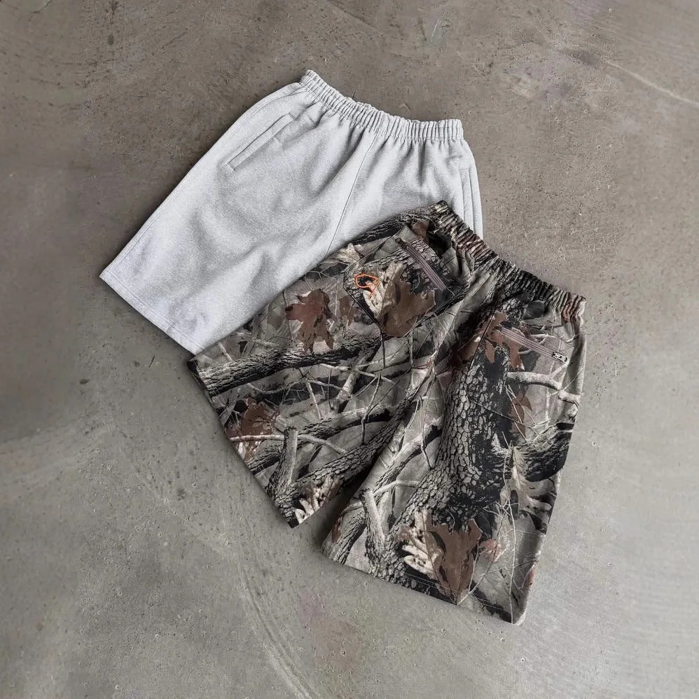 American Letter Embroidered Shorts Men Y2K Retro Casual High Street Trendy High Waist Oversized Straight Casual Shorts 260316