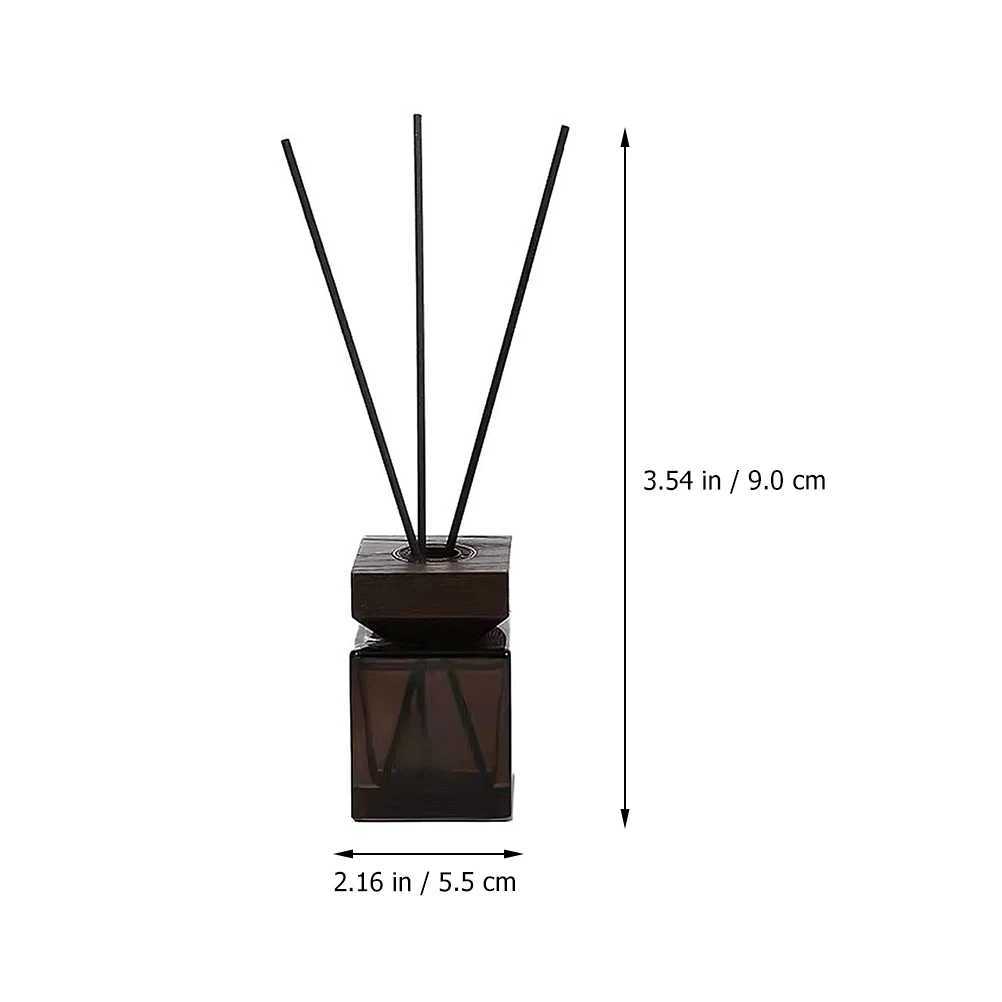 100ml Empty Aroma Diffuser Bottle Diffuser Sticks With Essential Oils Set Square Fragrance Diffuser Bottle Rattan Aroma Bottle D260317