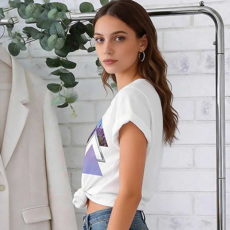 90s Y2k Women Print Floral Sports Fashion Casual Explosive Short Sleeve T-shirt Graphic Tshirts Women Clothes T Shirt M260317