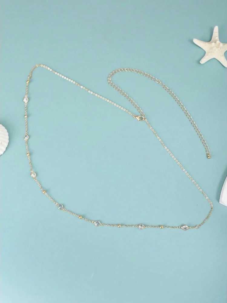 Sexy Vintage Aesthetic Belly Chain Thin Beads Link Body Chain Waist Chain Belt Y2K Streetwear Summer Women Fashion Body Jewelry H260316 - view 5