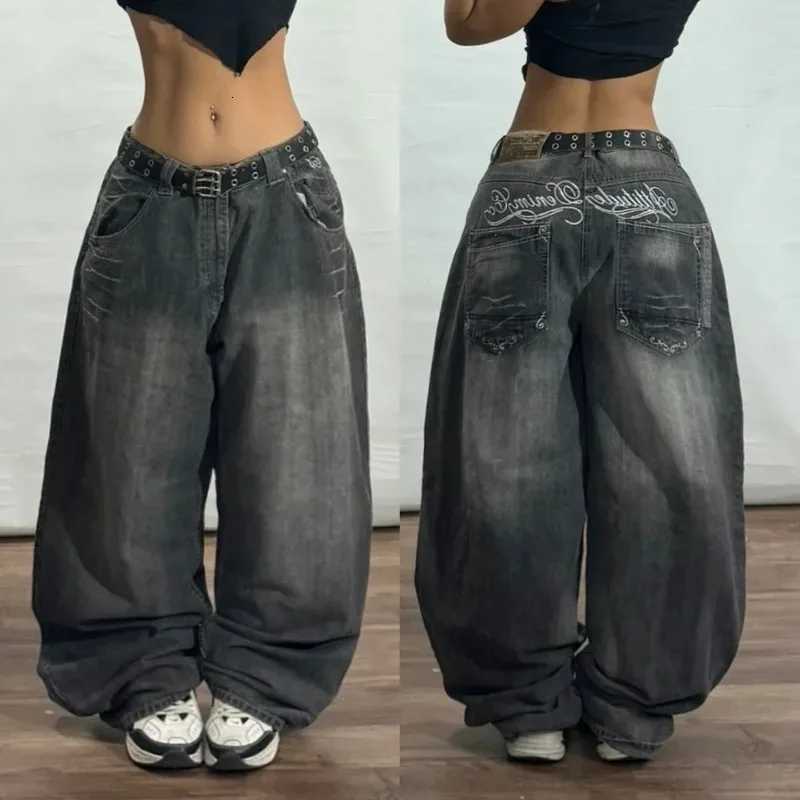 Y2K Fashion New Women Letter Print Baggy Jeans Streetwear Vintage Gothic Popular Casual Joker High Waist Wide Leg Pants ClothingT260317