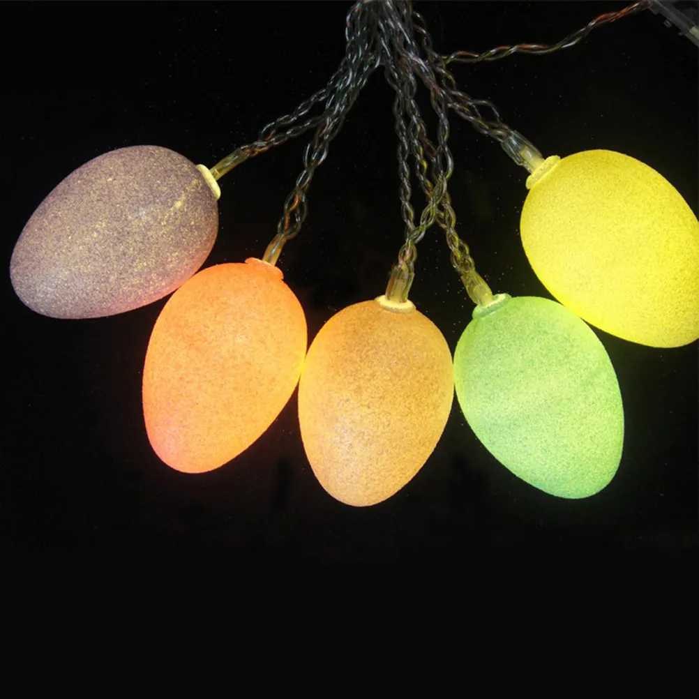 10 Easter Egg String Lights Creative Powered Warm White LED Lights for Home Garden Porch Party Decoration Easter H260316