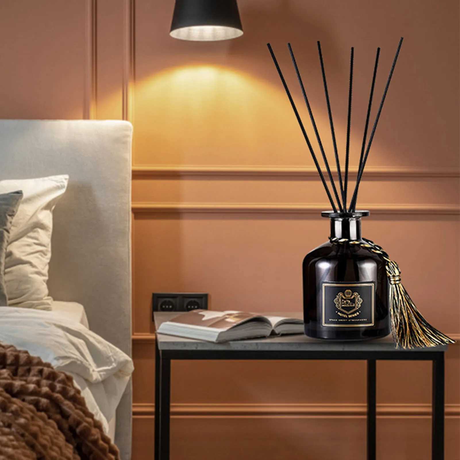 50ml Home Fragrance Diffuser Oil Scented Oil with 6 Diffuser Sticks Gift for Friends Family Members D260317