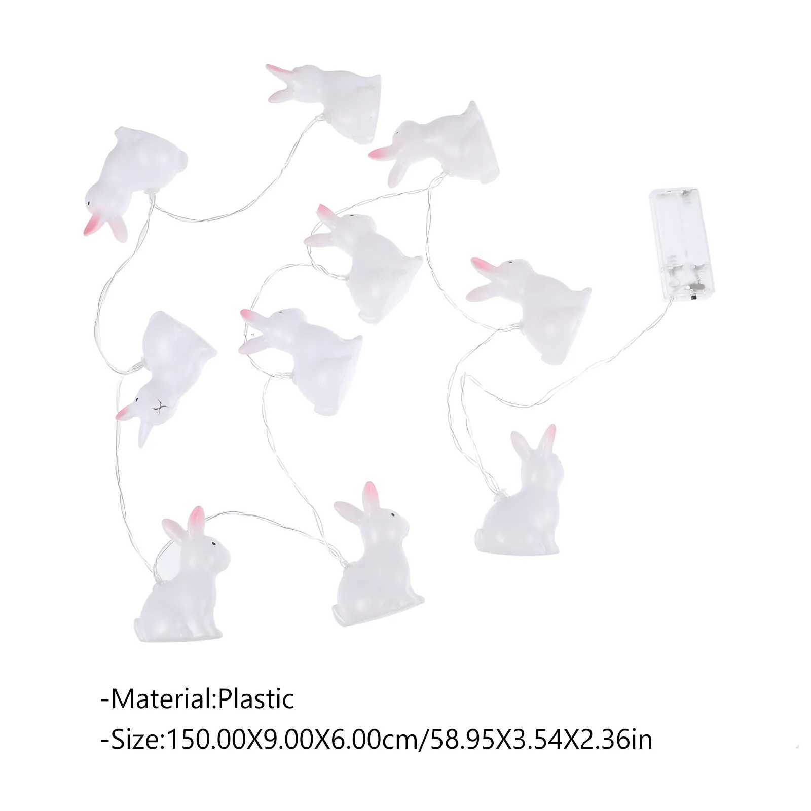 1Set Rabbit String Lights Easter LED Light Decor for Room Party Garden Bright Low Power Consumption Easter H260316